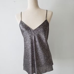 NWOT Vince Silk Grey Printed Camisole Top, sS